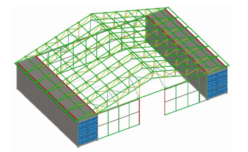 CAEL MC604009P Container Roof Kit with Front & Back Walls