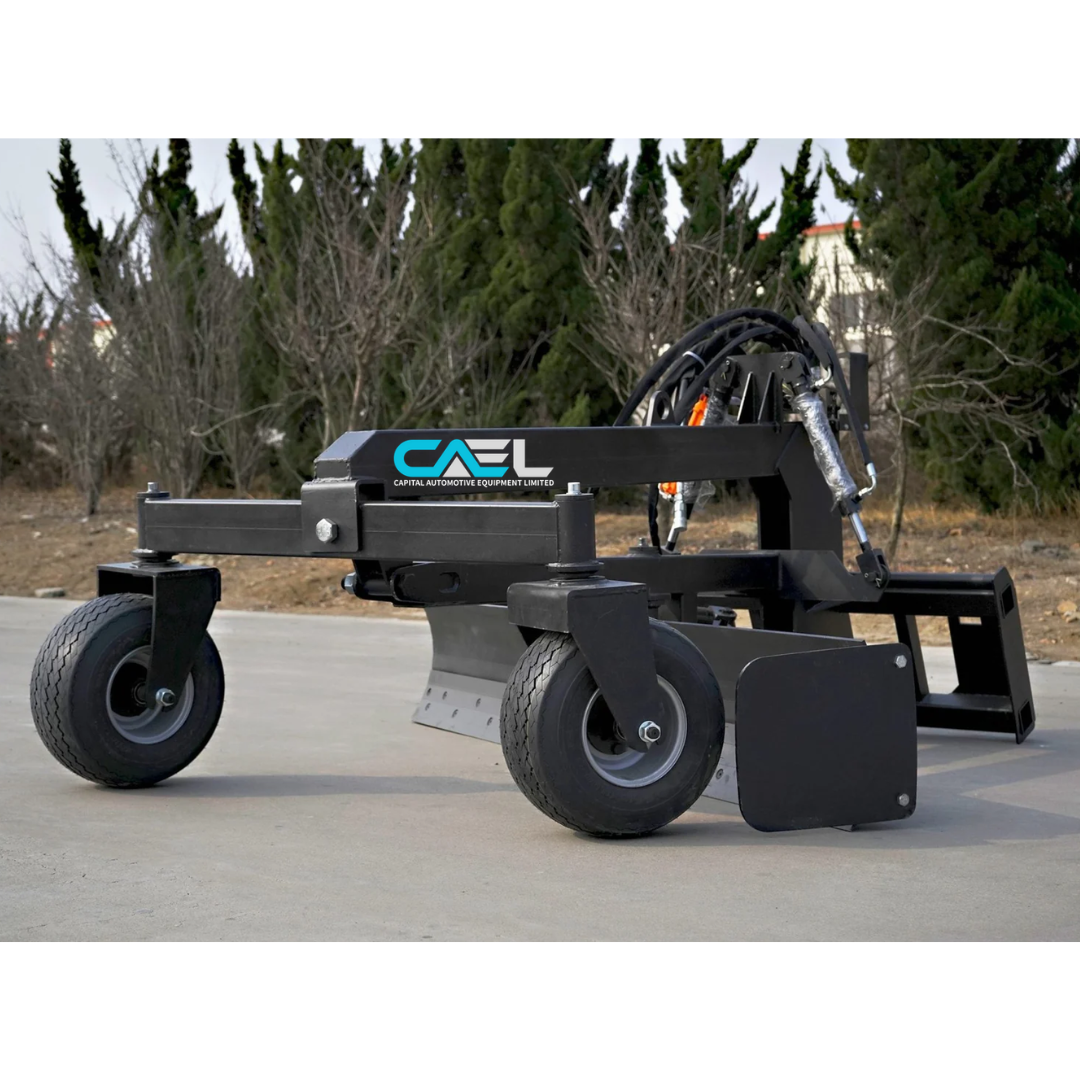 8 FT Skid Steer Hydraulic Land Grader – 25° Angle & 24° Tilt