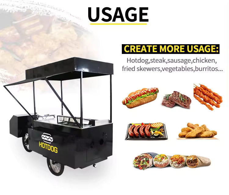 CAEL’s Mobile BBQ food cart bike