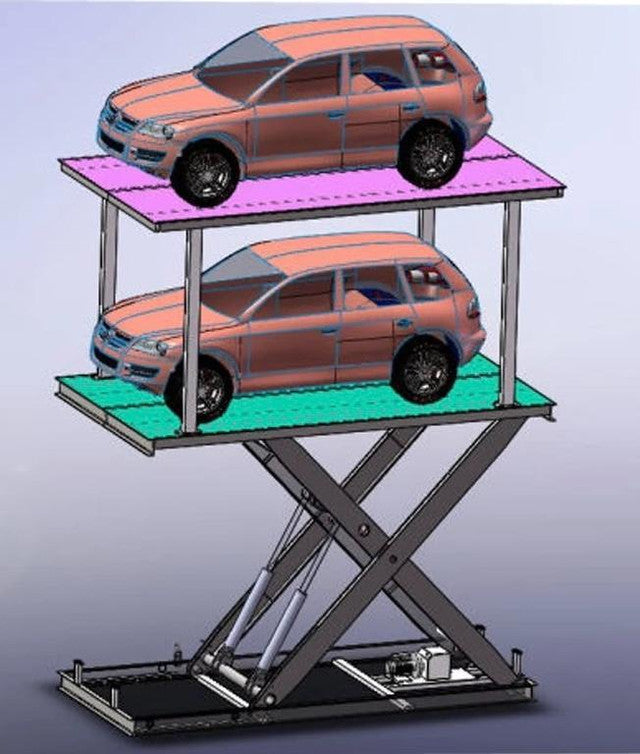 Double deck underground home garage parking lift hydraulic car scissor lift 6T (DDSL6T)