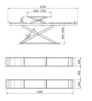 Alignment Scissor Lift Hoist 10000LBS