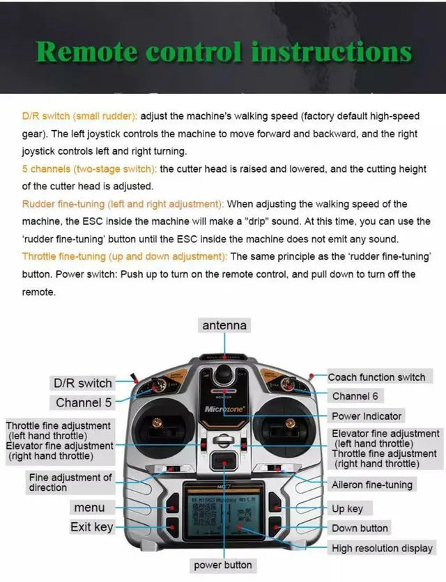 All Terrain Remote Control Robot Mower Machine