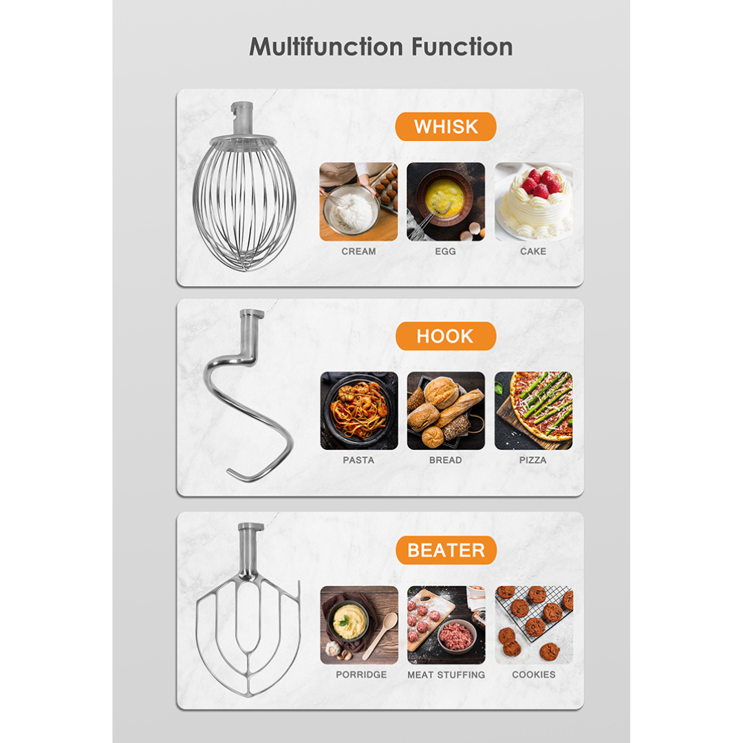 CAEL BJ30 Food Mixer + Meat Mincer 7KG 30L ETL Approve 3 Speed High Quality