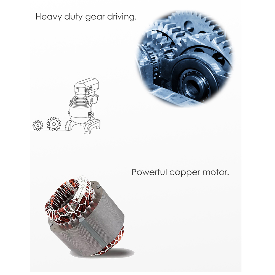 CAEL BJ20 Food Mixer + Meat Mincer 4KG 20L ETL Approve 3 Speed High Quality