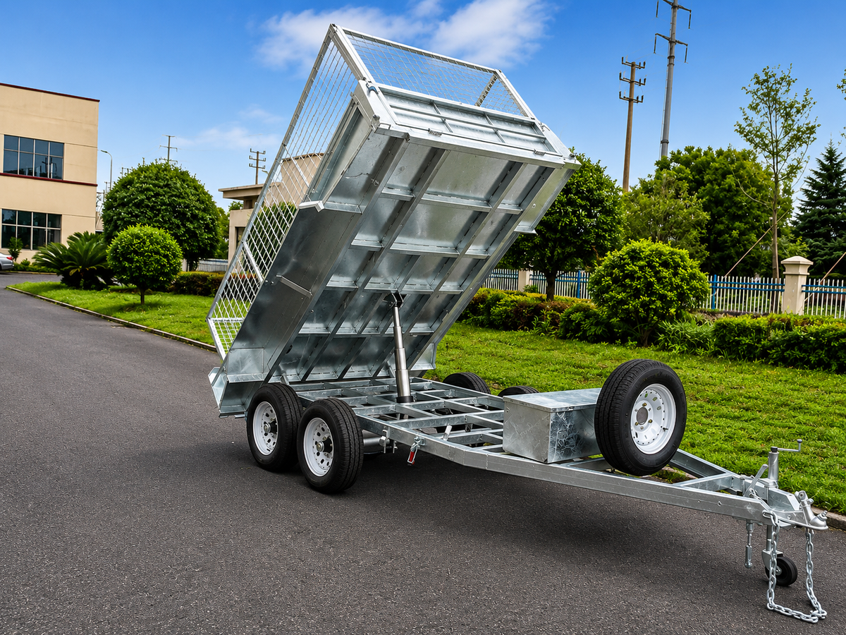 CAEL Heavy-Duty Hot-Dipped Galvanized Hydraulic Dump Trailer – 3,500 KG GVW