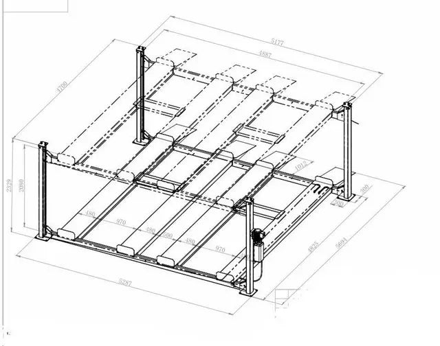 Double Parking 4 Post Car Lift (DPL-10000)