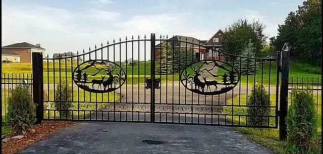 Driveway Steel Gate / Metal Garden Gate 20′ Wide