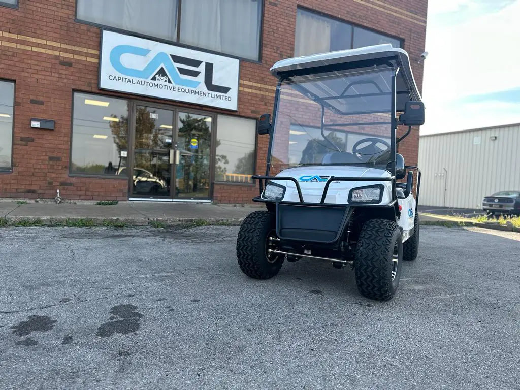 Carrito de golf eléctrico todoterreno de 2 plazas