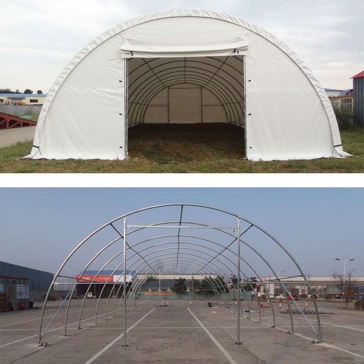 Ferme simple en forme de dôme de 20 pieds de large, 30 pieds de long et 12 pieds de haut