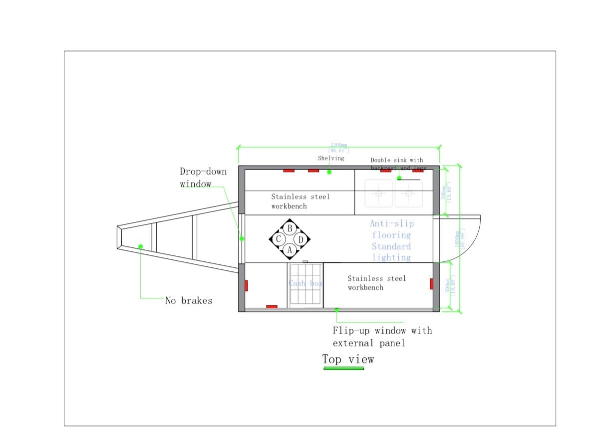 CAEL’s 7′ Round Top Mobile Food Cart