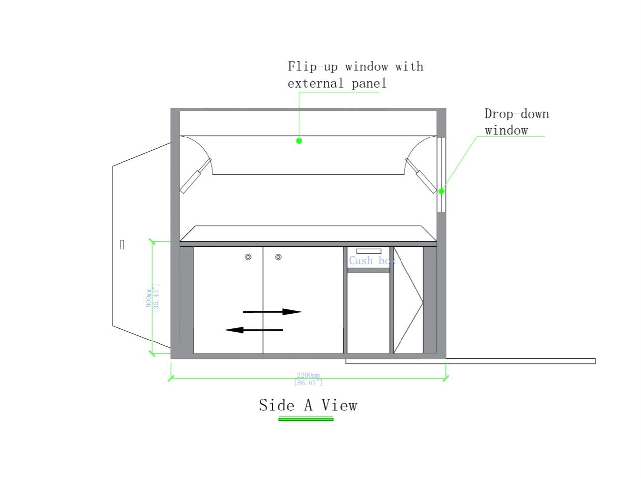 CAEL’s 7′ Round Top Mobile Food Cart