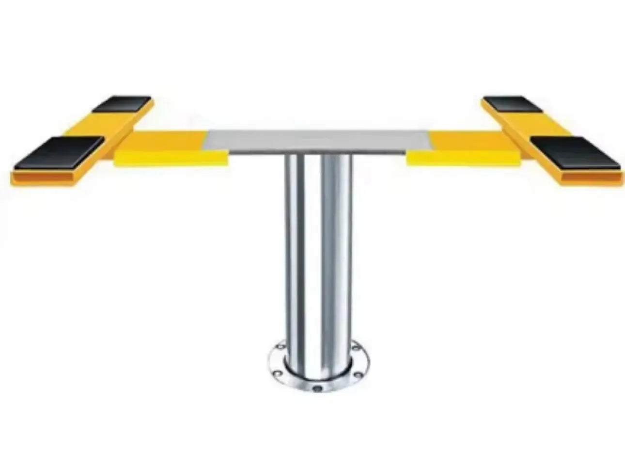 In-ground single post car lift – H shape