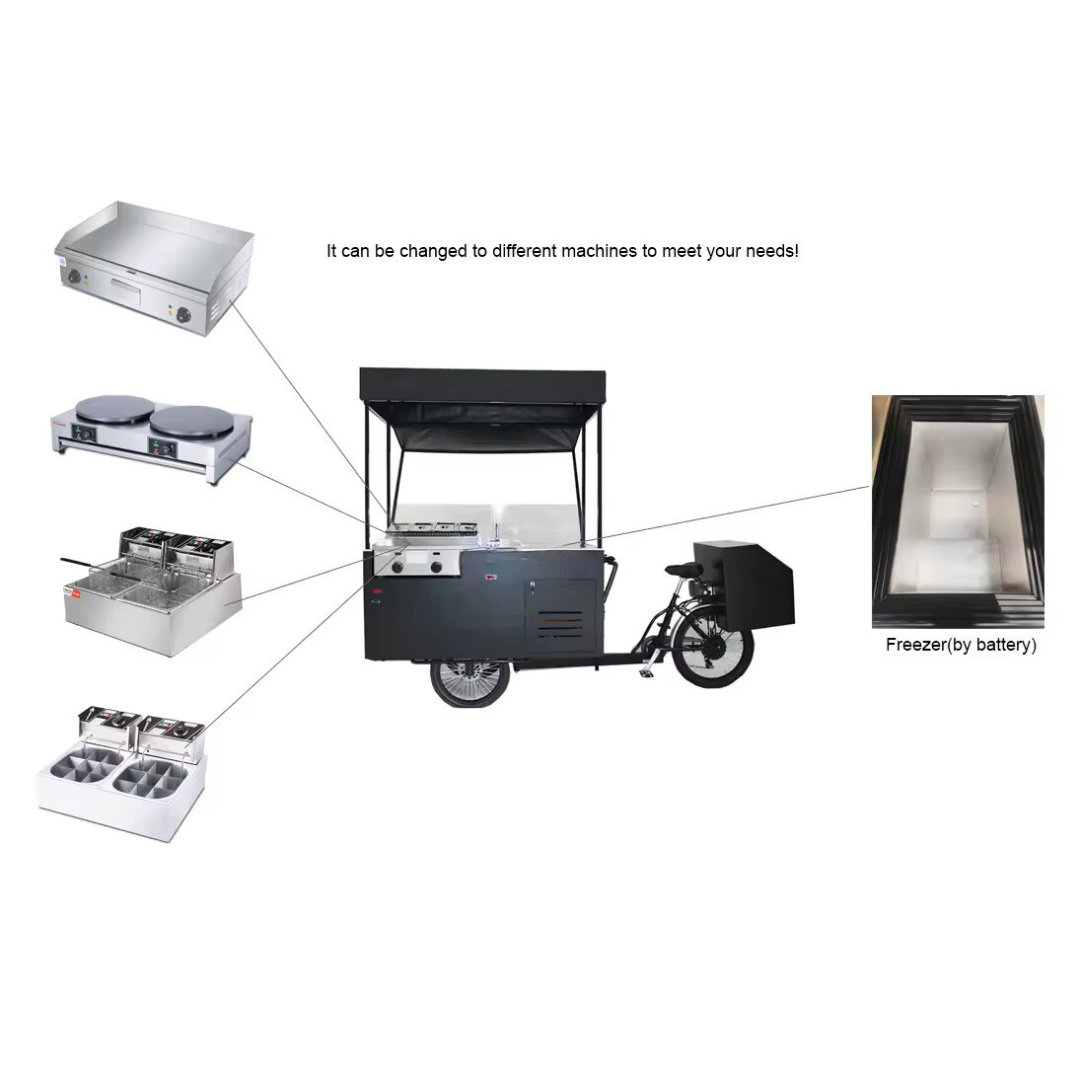 CAEL’s Mobile BBQ food cart bike