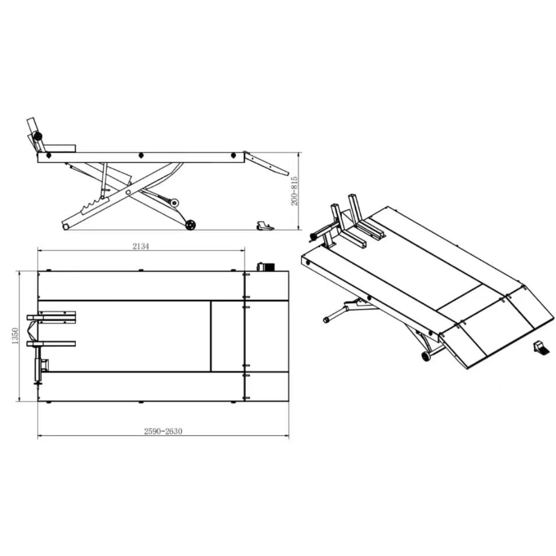 Pont élévateur pour moto, élévateur pour moto avec garantie 1500 LBS (MCL15)