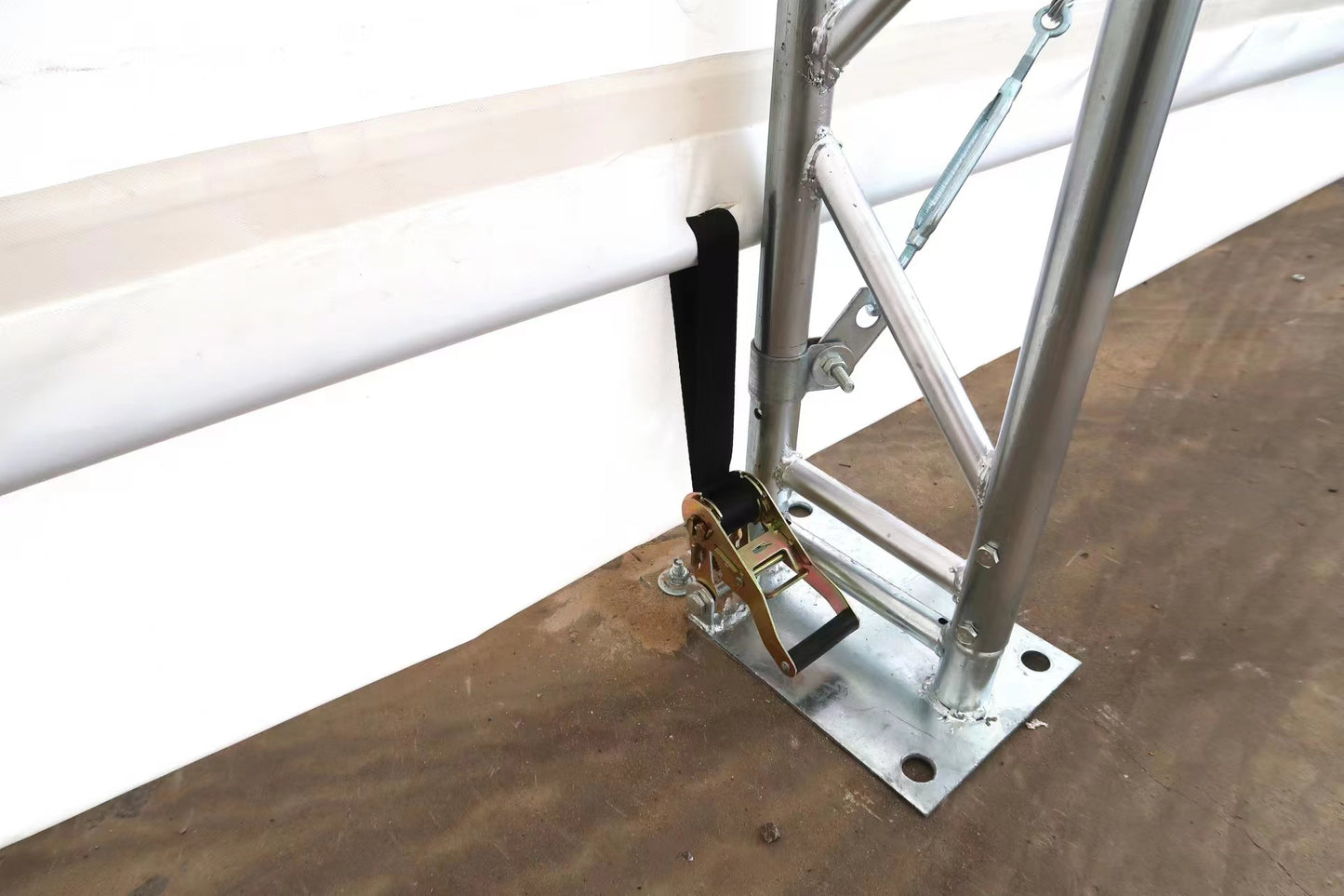 Peak Shape Double Truss 50′ Wide 23′ Height 80′ Length
