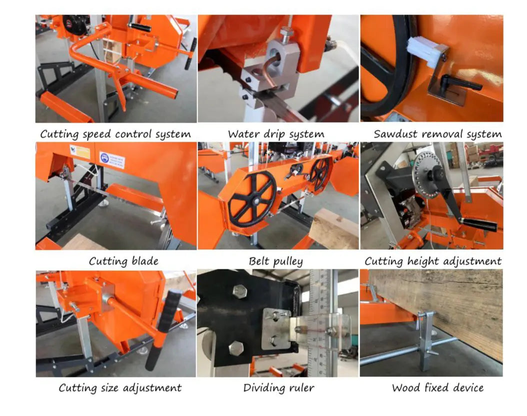 Portable Sawmill Powered by Kohler 14 HP Engine with 26-in Cutting Capacity