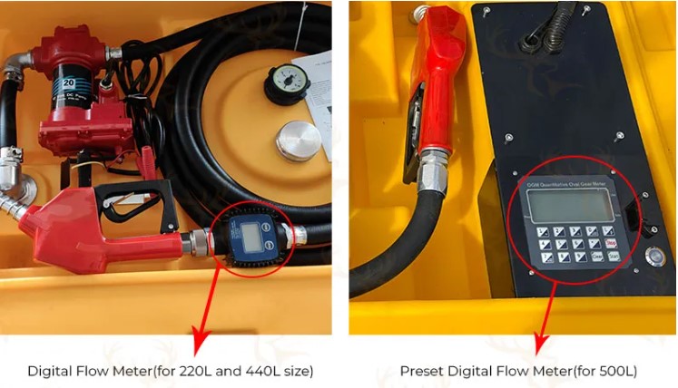 CAEL Portable Fuel Gasoline/Diesel Tank with Automatic Dispensing Nozzle For On-Site