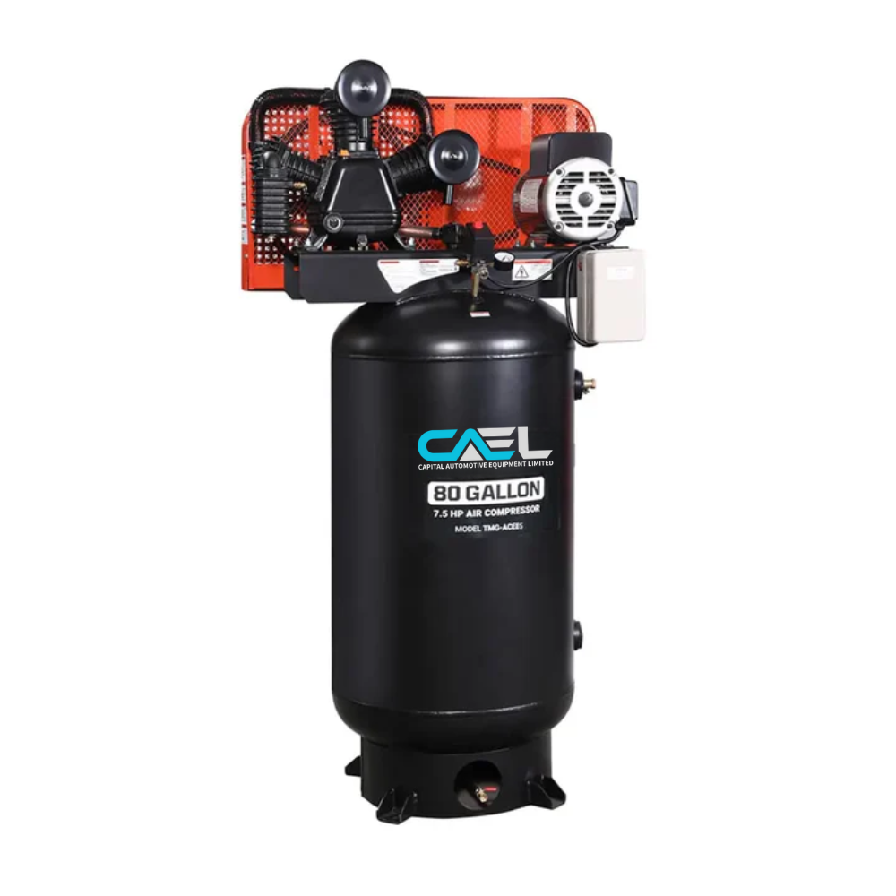 CAEL 7580G - 80 Gallon, 7.5 HP Stationary Electric Air Compressor, 6 Min Fill Time, 230V Induction Motor, 2 Stage