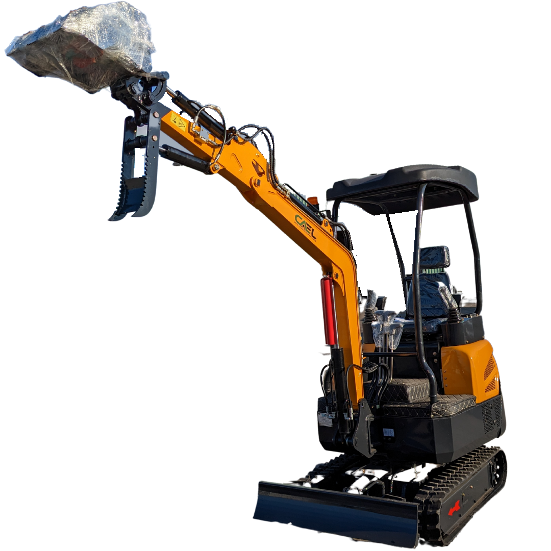 Minibagger 2T mit Kubota/Yanmar-Motor, hydraulischem Daumen- und Schwenkausleger (EX20KB-Y)