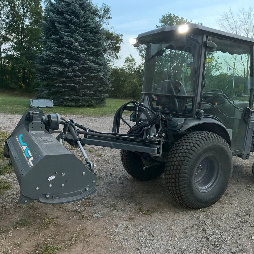 70" Ditch Bank Flail Mower, Offset Verge & Slope Cutter for Tractors 30-60 HP