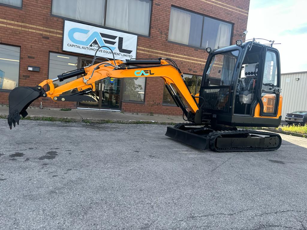 Minibagger 3,5 t, Schwenkausleger, hydraulischer Daumen und Klimaanlage/Heizung inklusive (EX35KB-B)