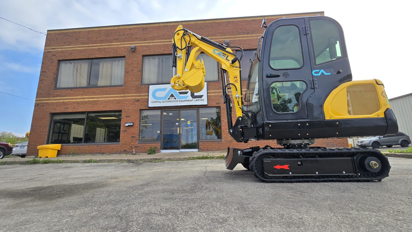Minibagger 2,5 t mit Kubota-Motor, Schwenkausleger, Klimaanlage/Heizung und Kabine (EX25KB)
