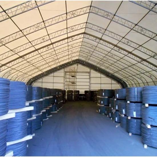 Peak Shape Double Truss 50′ Wide 23′ Height 80′ Length