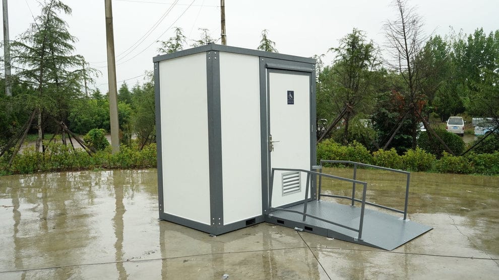 CAEL 7FT Handicap Accessible Portable Restroom with Ramp (CAEL-HAPR7-ADA)