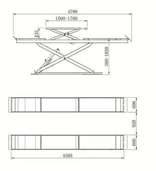 Alignment Scissor Lift Hoist 12000LBS