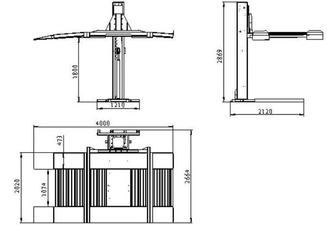 Single Post Parking Lift Car Hoist 2.7T (SPL27T)
