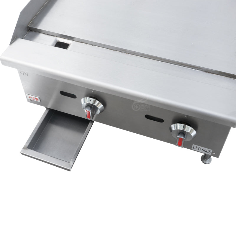 24 Inch Commercial Countertop Gas Griddle Grill-Flat Top,2 Burner(EGG24S)