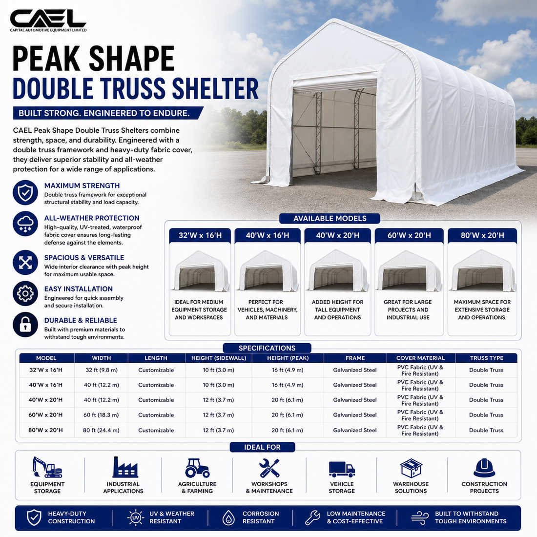 CAEL Peak Shape Double Truss Structures