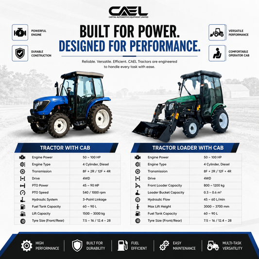 CAEL Tractors with Cab and Loader