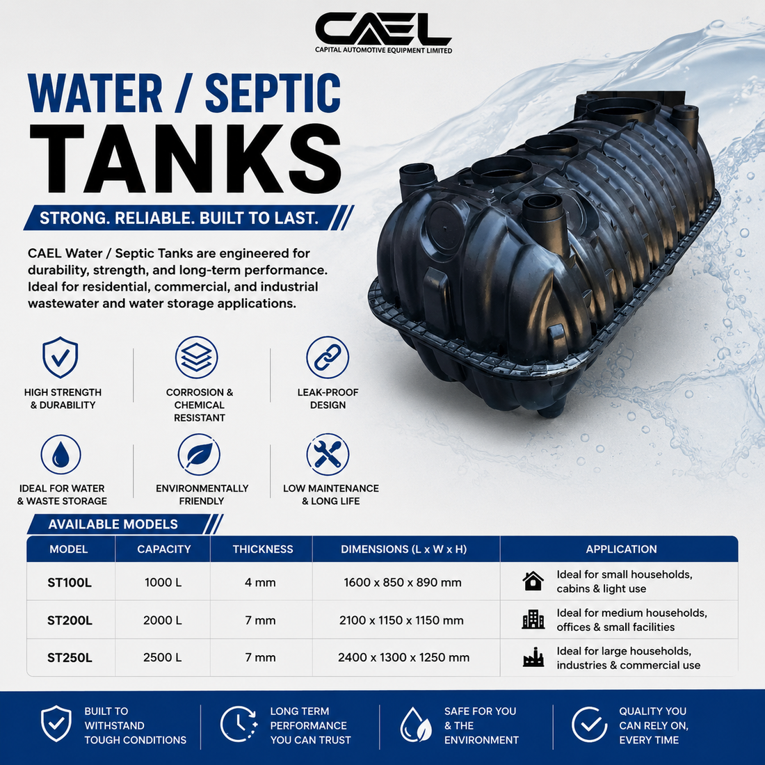 CAEL Water Septic Tanks