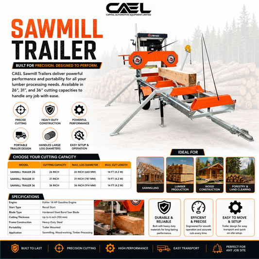 CAEL Sawmill Trailers – Portable Lumber Processing Solutions for Forestry and Woodworking Operations