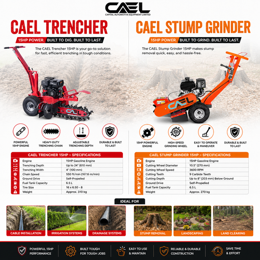 CAEL Trencher and Stump Grinder