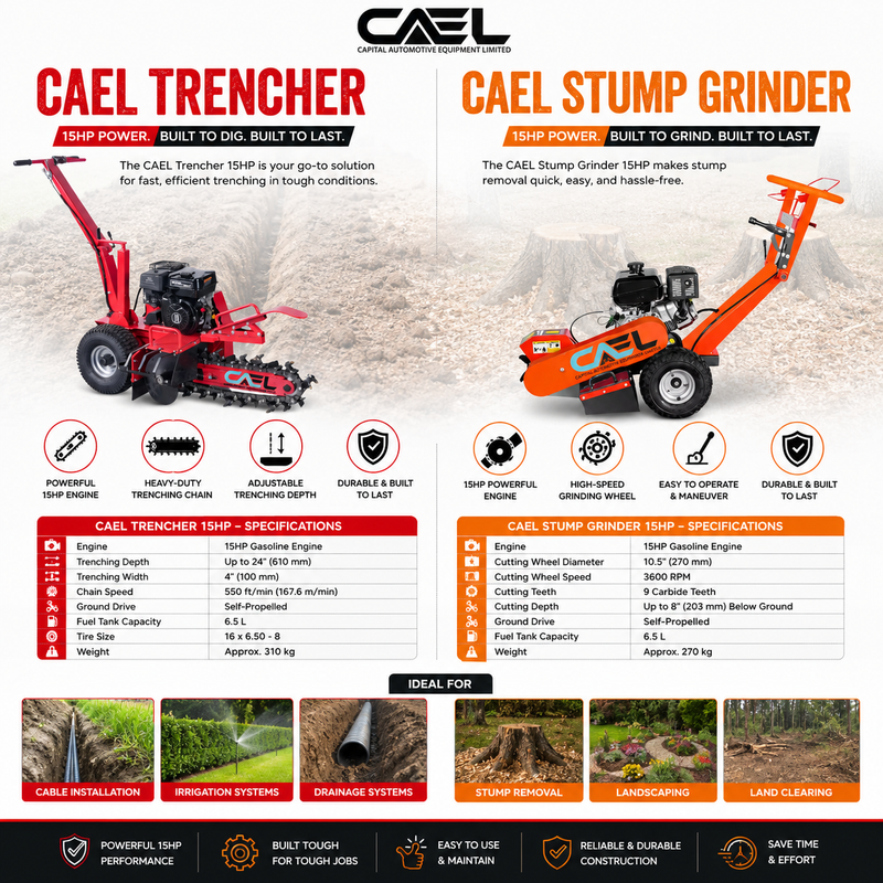 CAEL Trencher and Stump Grinder