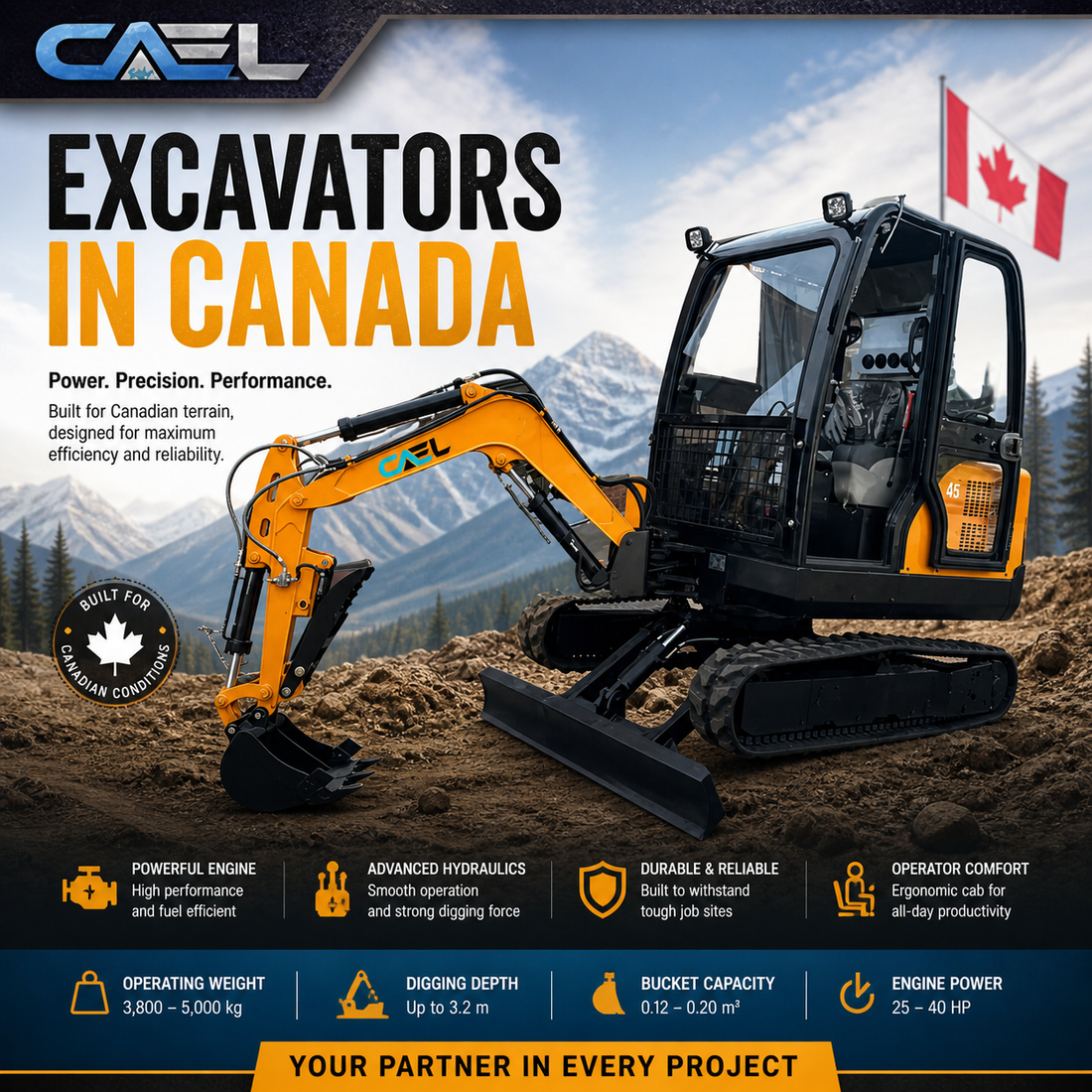 Excavators in Canada: Complete Guide to Buying the Best Excavator for Construction (2026)