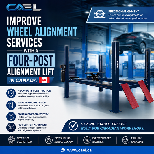 Improve Wheel Alignment Services with a Four-Post Alignment Lift in Canada