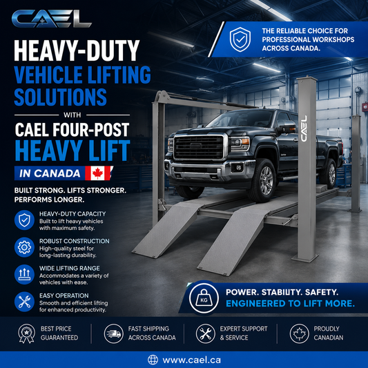 Heavy-Duty Vehicle Lifting Solutions with CAEL Four-Post Heavy Lift in Canada