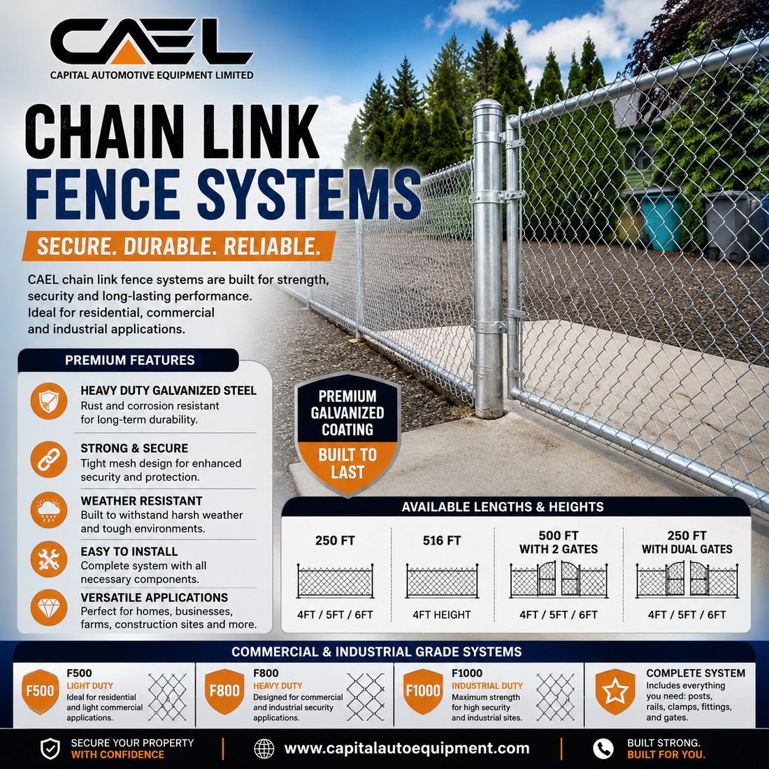 CAEL Chain Link Fence Systems: Durable Perimeter Security for Every Site