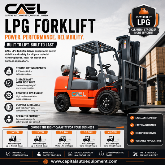 CAEL LPG Forklifts: Flexible Lifting Solutions from 2 Ton to 4 Ton
