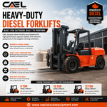 CAEL Outdoor Diesel Forklifts: 8T, 10T, and 12T Side Shift Models for Heavy Lifting