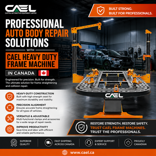 Professional Auto Body Repair Solutions with CAEL Heavy Duty Frame Machine in Canada