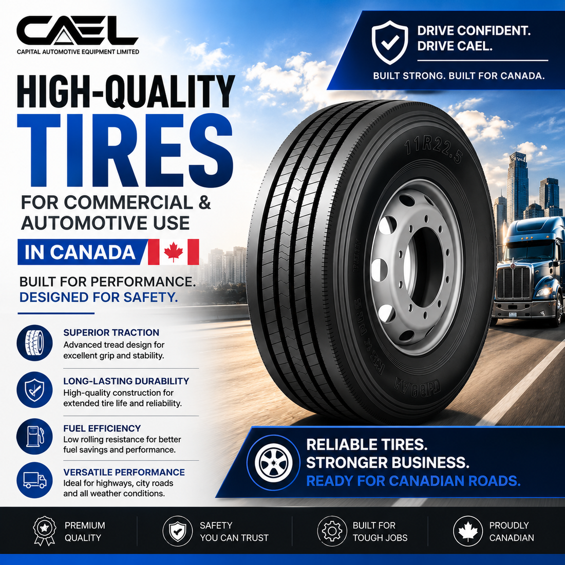 High-Quality Tires for Commercial and Automotive Use in Canada