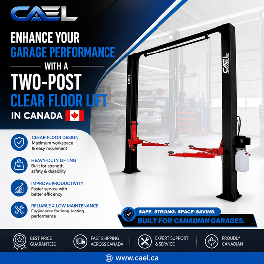 Enhance Your Garage Performance with a Two-Post Clear Floor Lift in Canada