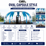 CAEL Oval/Capsule Style: Futuristic Portable Living & Workspaces