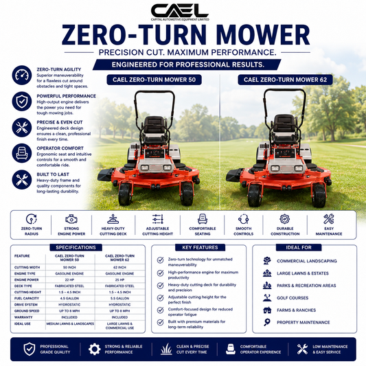 CAEL Professional Zero Turn Mowers for Fast and Efficient Lawn Maintenance