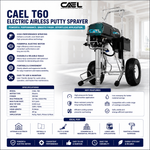 CAEL T60 Electric Airless Putty Sprayer – Professional Finishing with High Efficiency