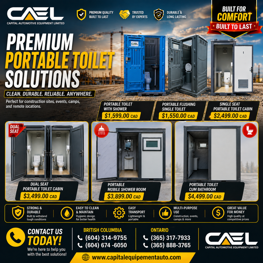 CAEL Premium Portable Toilet Solutions for Modern Worksites and Outdoor Spaces
